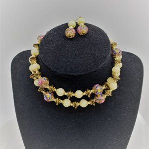 Venetian Wedding Cake Fiorato Bead Demi Parure